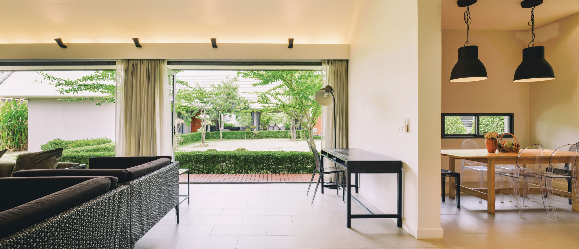 A Stunning Contemporary Triangle House with Gabled Walls in Nakhon Pathom, Thailand by Phongphat Ueasangkhomset (7)