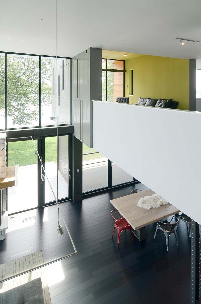 A Stunning Glass Lake House with Modern Silhouette of Earthy Materials in Minnesota by Rosenow | Peterson Design (33)