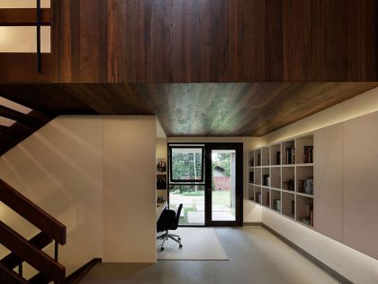 A Stunning Modern Bungalow with Red Brick and Concrete Structure in Singapore by ipli architects (7)