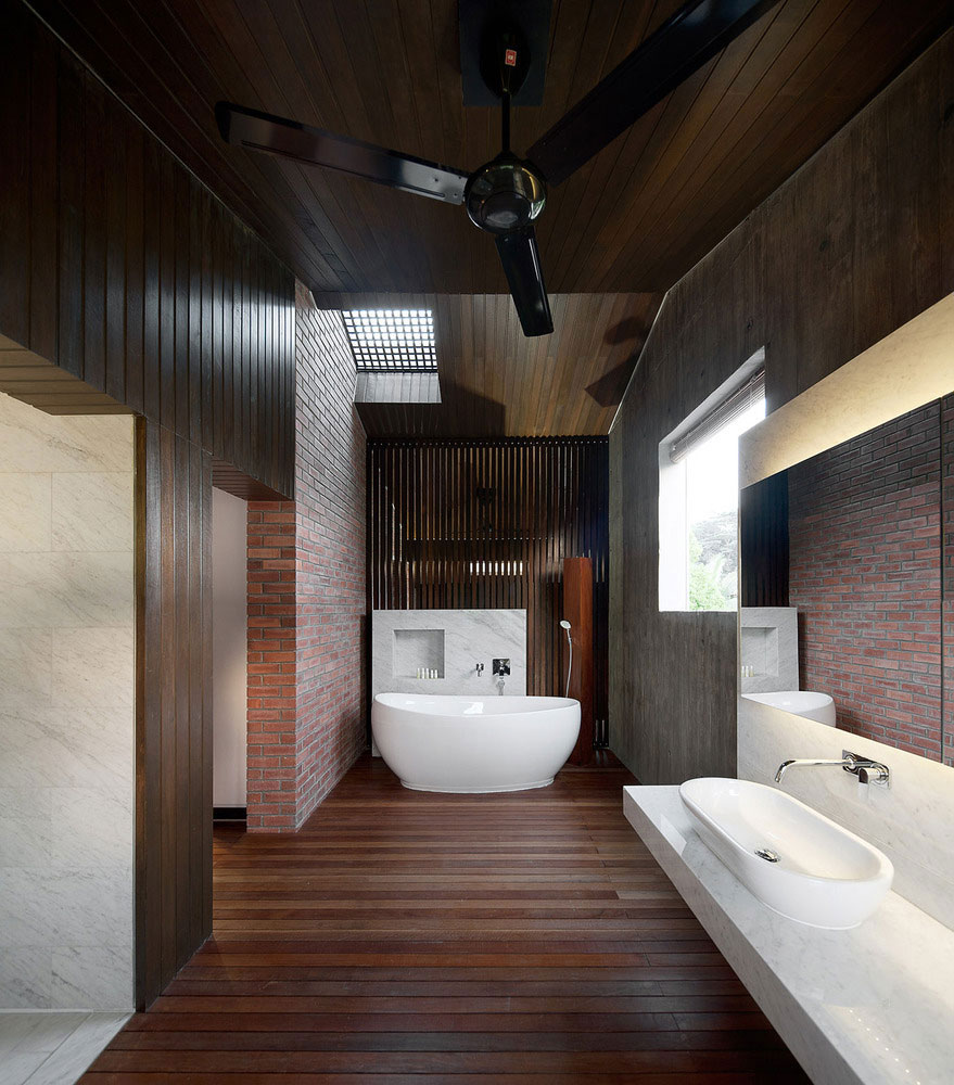 A Stunning Modern Bungalow with Red Brick and Concrete Structure in Singapore by ipli architects (9)