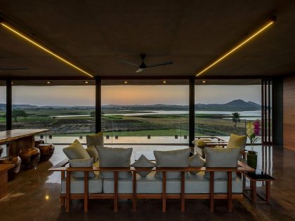 A Stunning Modern Concrete Home with Simple Interiors in Nashik, India by Ajay Sonar (7)