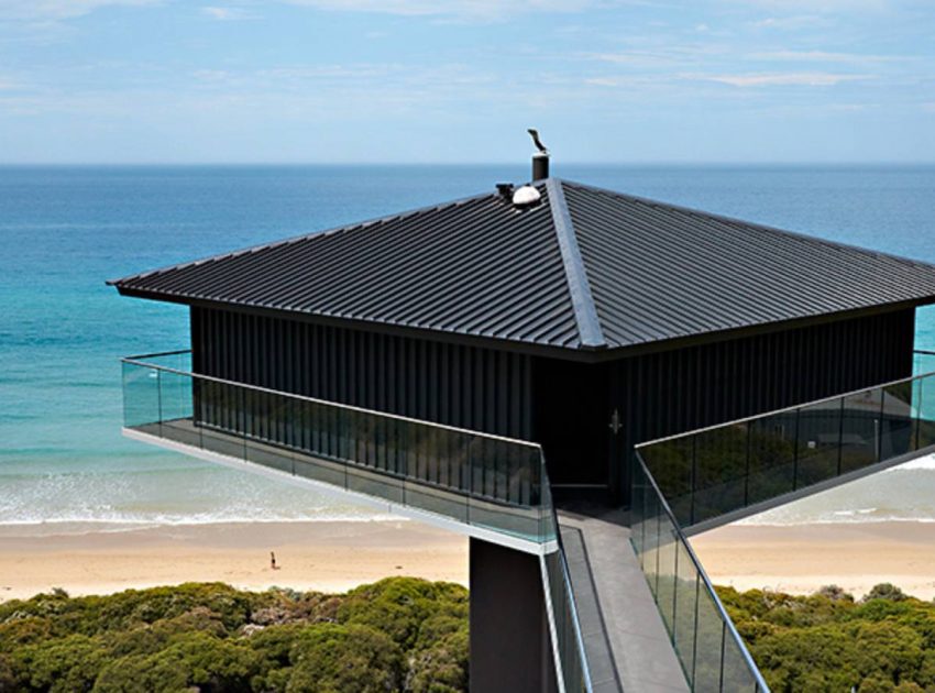 A Stunning Modern Hillside Home Perched above the Spectacular Ocean Road in Fairhaven, Australia by F2 Architecture (3)