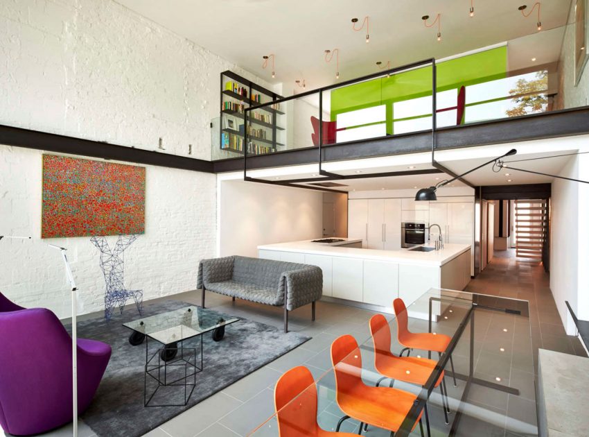 A Stylish, Bright and Colorful Home of Strong Contrasts in Washington, D.C. by KUBE Architecture (1)