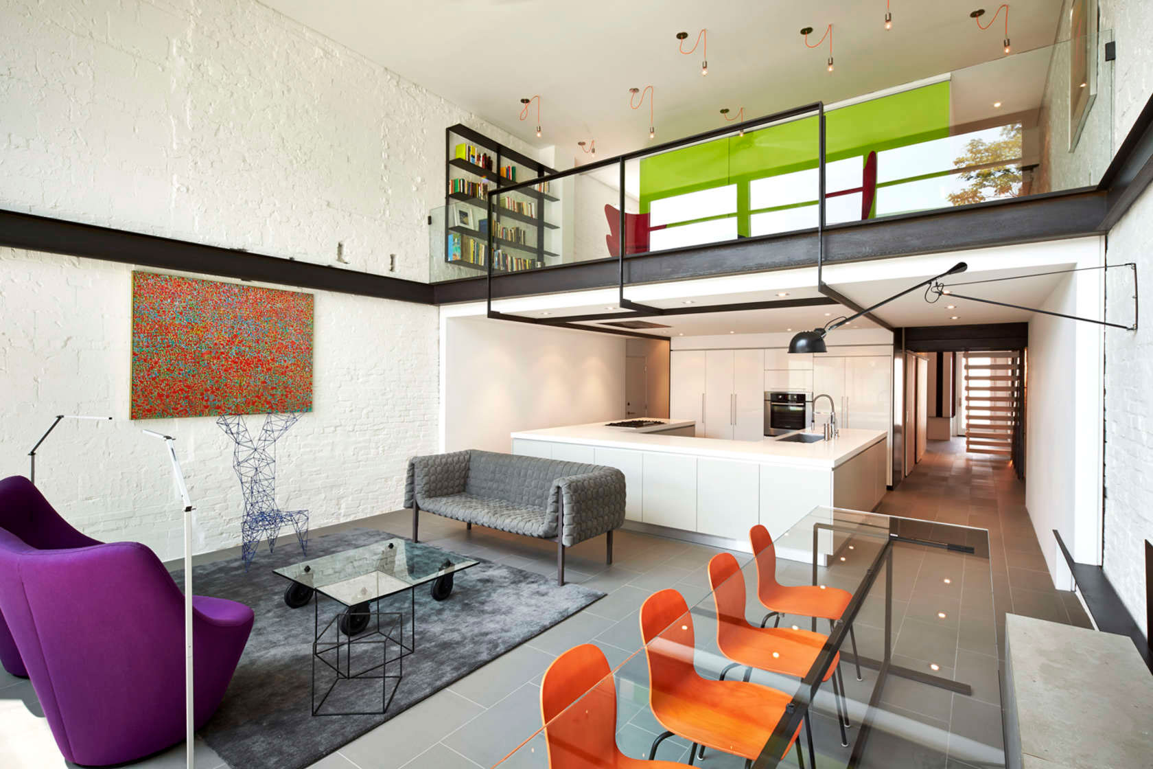 A Stylish, Bright and Colorful Home of Strong Contrasts in Washington, D.C. by KUBE Architecture (1)