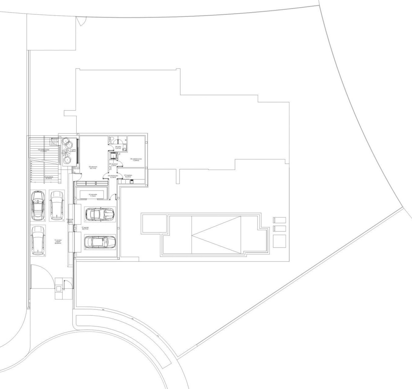 A Stylish Contemporary Concrete House with Black Glass and Marble Facade in Seville by A-cero (57)