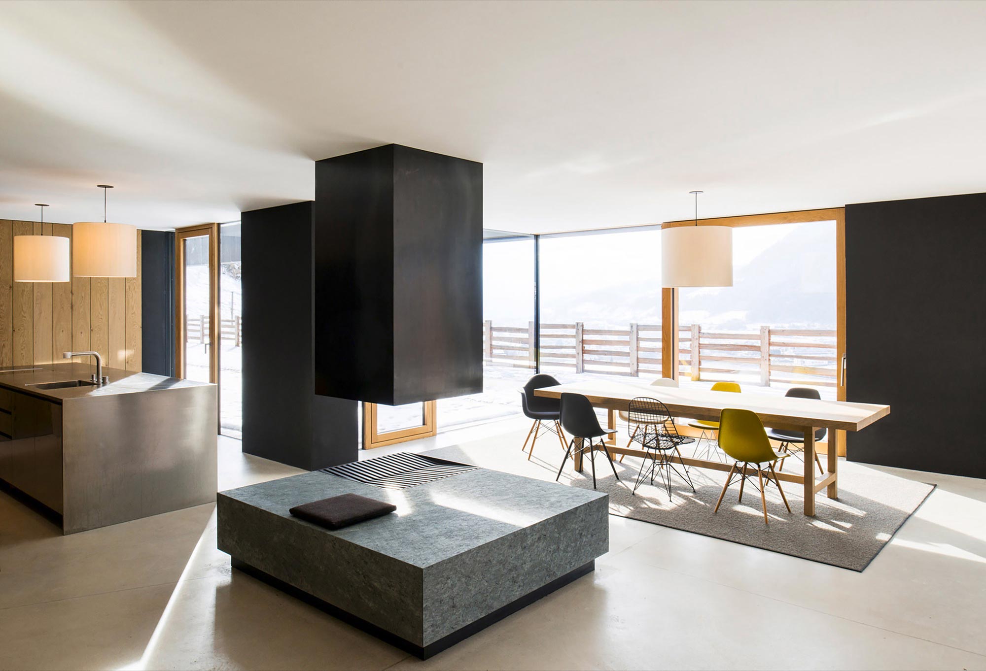 A Stylish Contemporary Home with Natural Stone Walls in Neustift, Italy by Bergmeister Wolf Architekten (10)