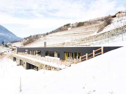 A Stylish Contemporary Home with Natural Stone Walls in Neustift, Italy by Bergmeister Wolf Architekten (18)