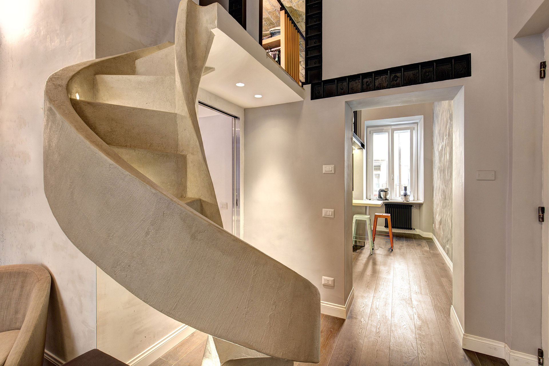 A Stylish Contemporary Home with Spiral Staircase in Rome, Italy by MOB ARCHITECTS (13)