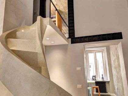 A Stylish Contemporary Home with Spiral Staircase in Rome, Italy by MOB ARCHITECTS (16)