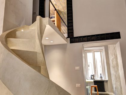 A Stylish Contemporary Home with Spiral Staircase in Rome, Italy by MOB ARCHITECTS (16)