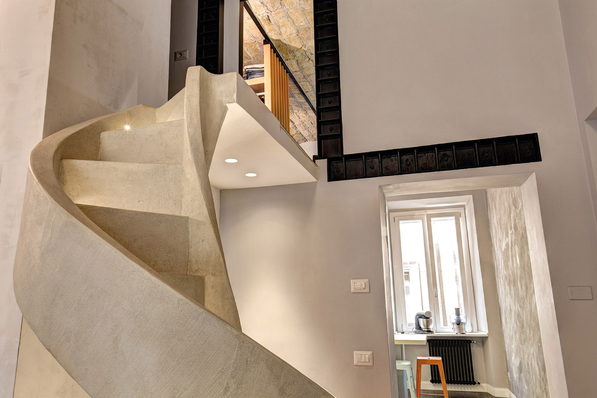 A Stylish Contemporary Home with Spiral Staircase in Rome, Italy by MOB ARCHITECTS (16)