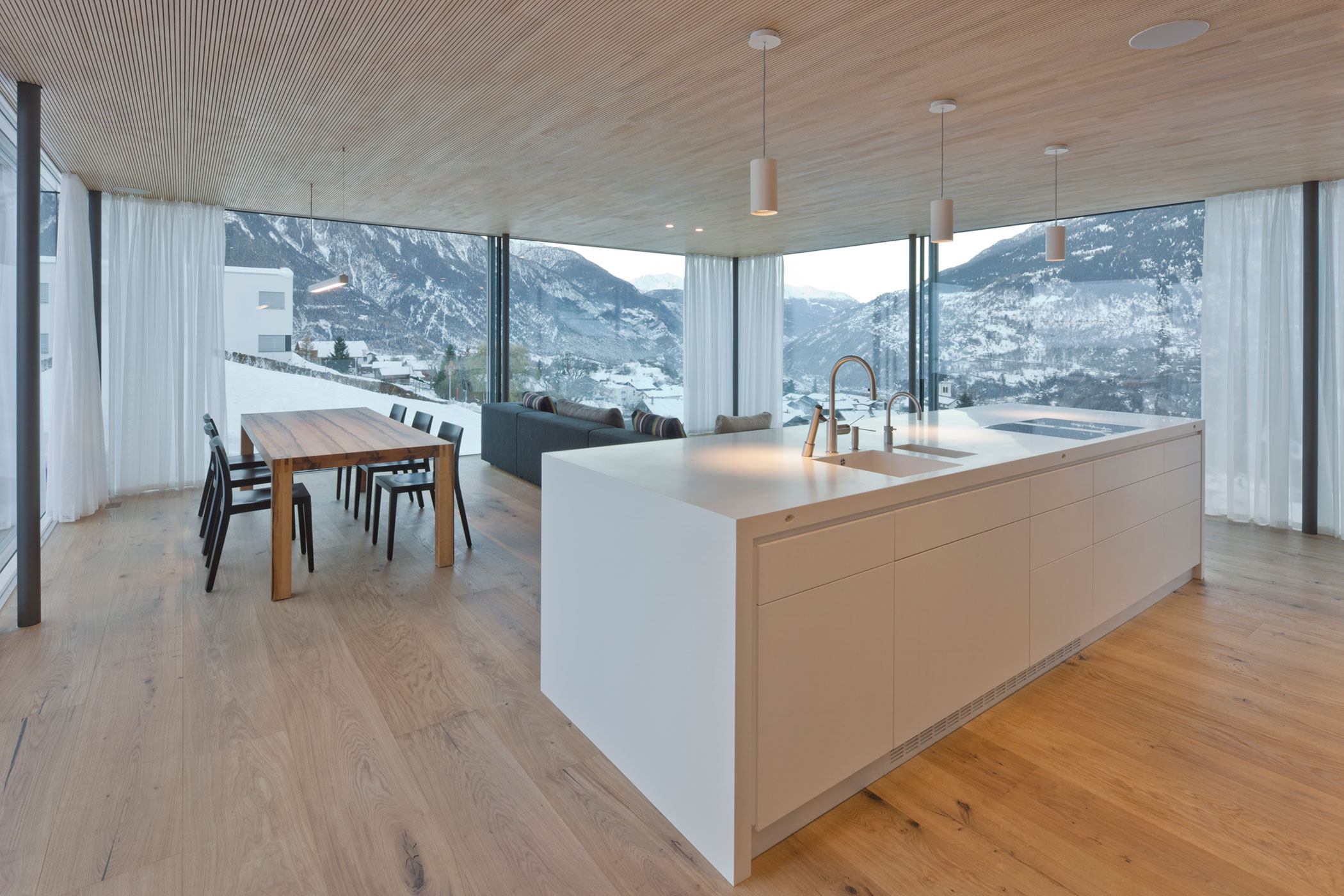 A Stylish Contemporary Home with Stunning Views in Termen, Switzerland by Matthias Werlen Architektur and Zeiter + Berchtold (7)