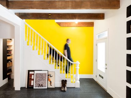 A Stylish Contemporary Row House with Touches of Playfulness and Style in Montreal by MARK+VIVI (1)