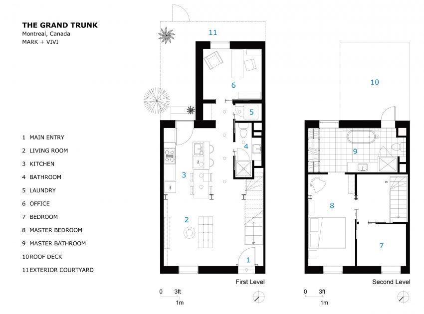 A Stylish Contemporary Row House with Touches of Playfulness and Style in Montreal by MARK+VIVI (13)