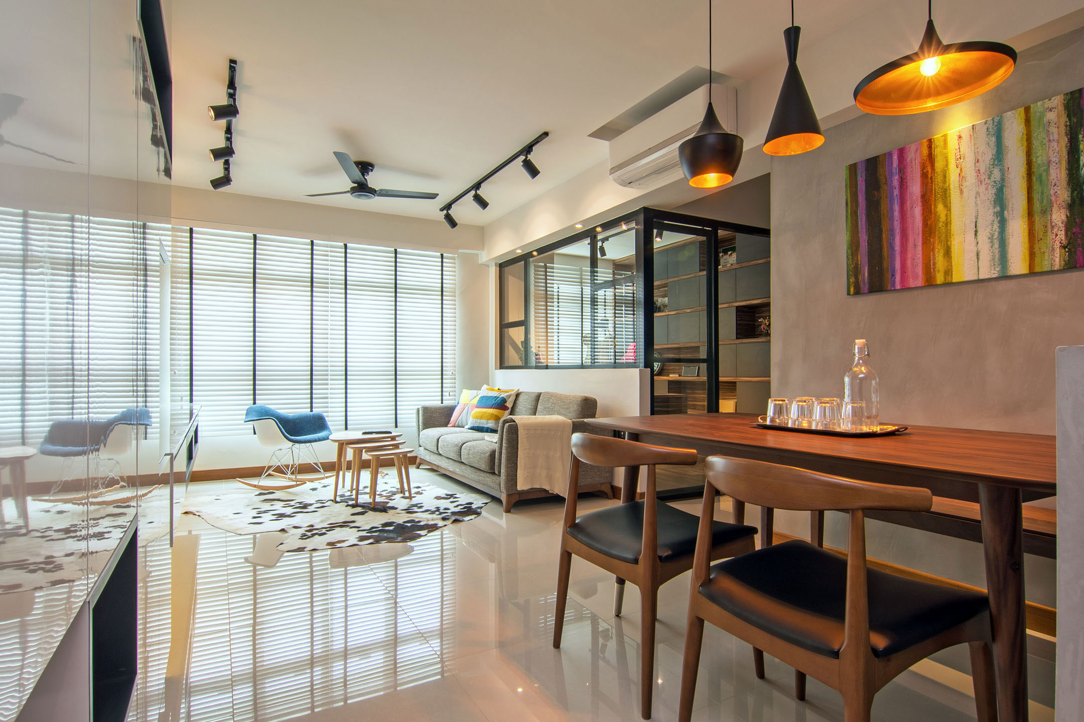 A Stylish Industrial Home for a Young Couple in Singapore by Vievva Designers (2)