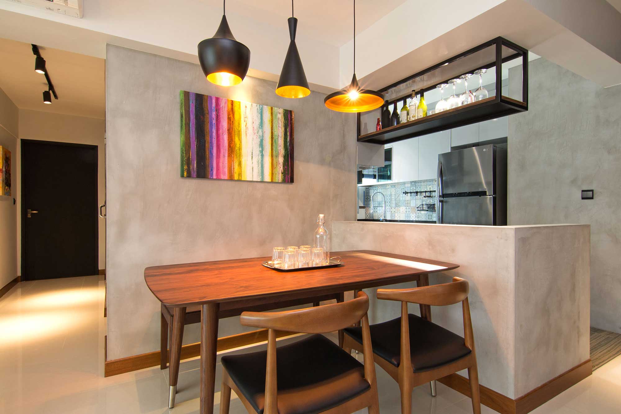 A Stylish Industrial Home for a Young Couple in Singapore by Vievva Designers (8)