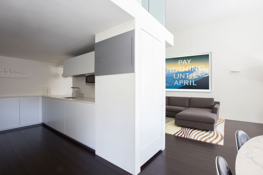 A Stylish Minimalist Apartment with Black and White Colors in New York City by Axis Mundi Design (1)