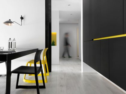 A Stylish Modern Apartment with a Strong Contrast of Materials in Taichung, Taiwan by Z-AXIS DESIGN (10)