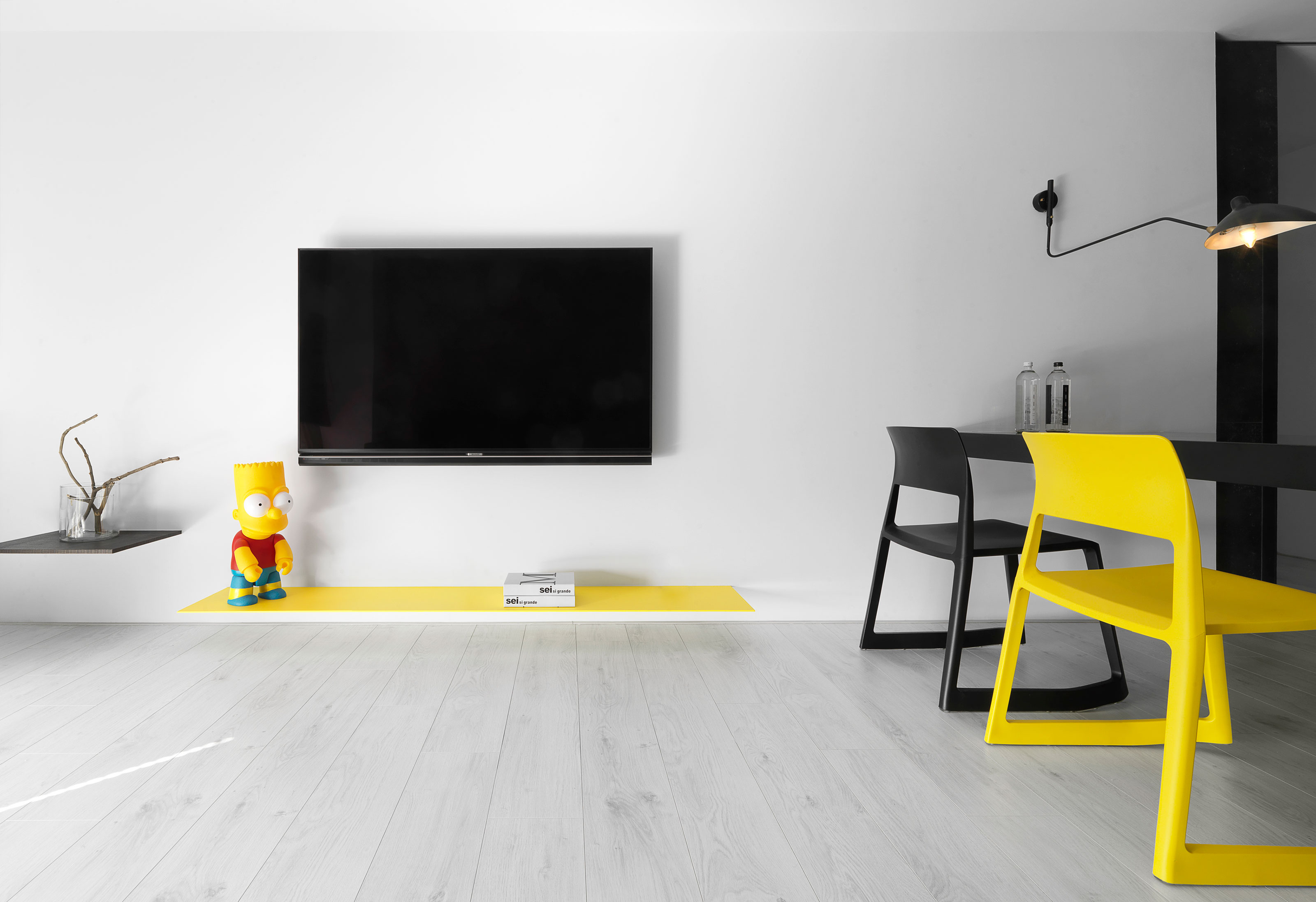A Stylish Modern Apartment with a Strong Contrast of Materials in Taichung, Taiwan by Z-AXIS DESIGN (4)
