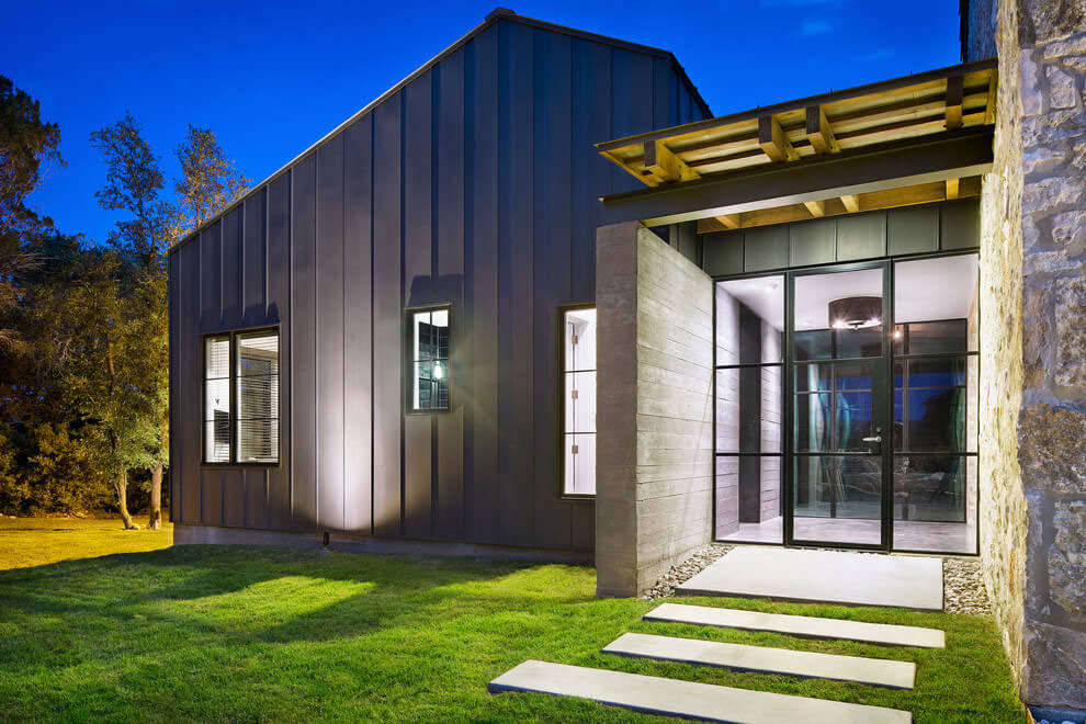 A Stylish Modern Farmhouse Built From Stone, Wood, Glass and Metal in Austin, Texas by Shiflet Group Architects & Glynis Wood Interiors (3)