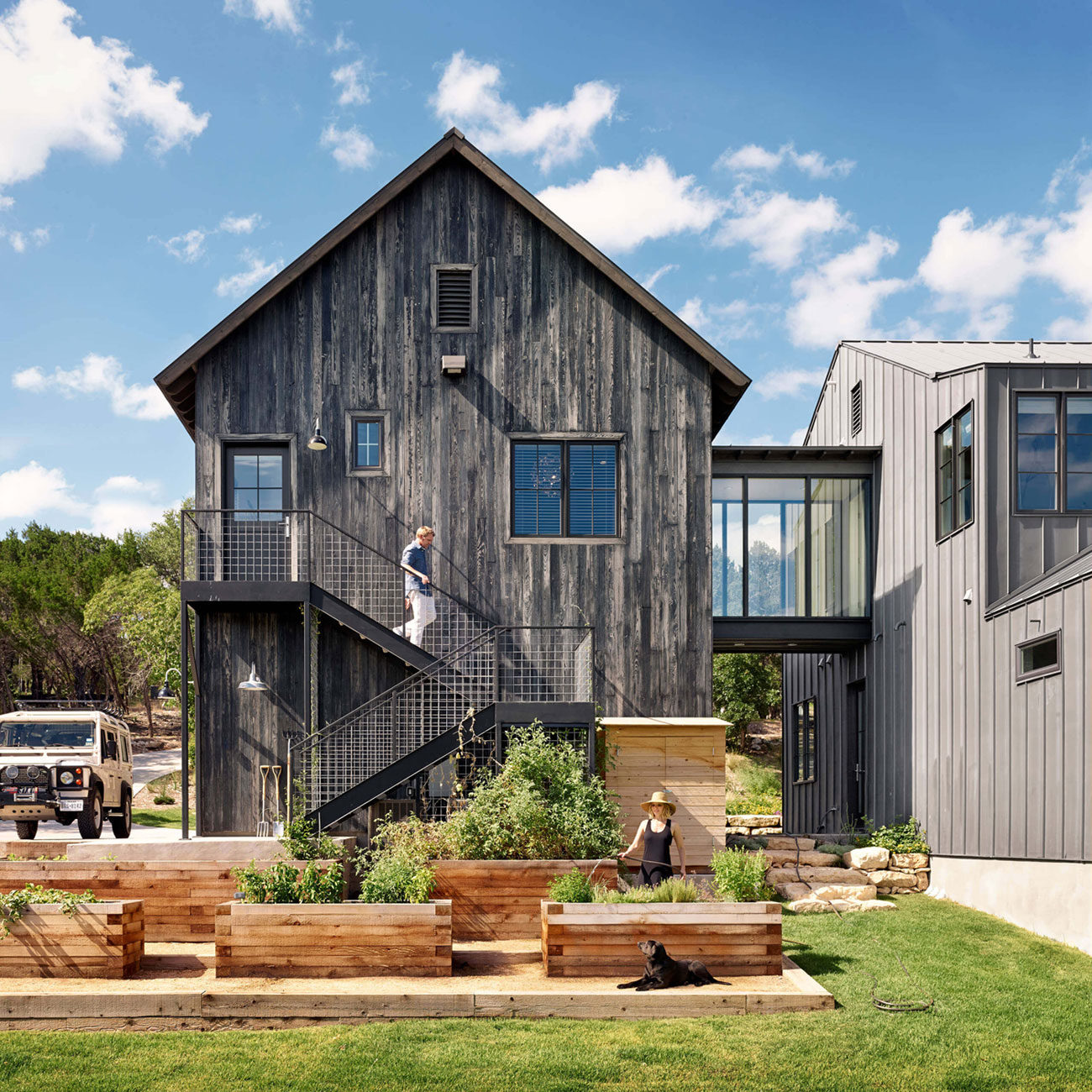 A Stylish Modern Farmhouse Built From Stone, Wood, Glass and Metal in Austin, Texas by Shiflet Group Architects & Glynis Wood Interiors (4)