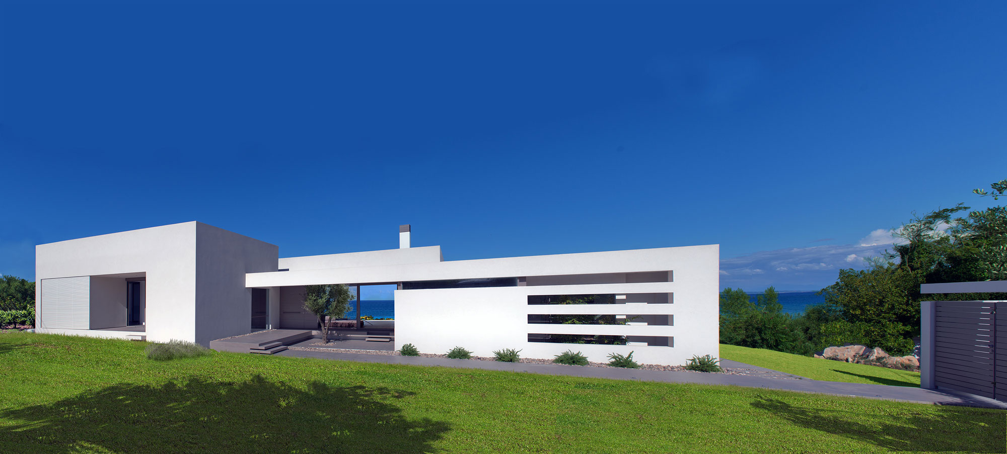 A Stylish Modern House with Mediterranean Sea Views in Ammoudi, Greece by Katerina Valsamaki Architects (1)