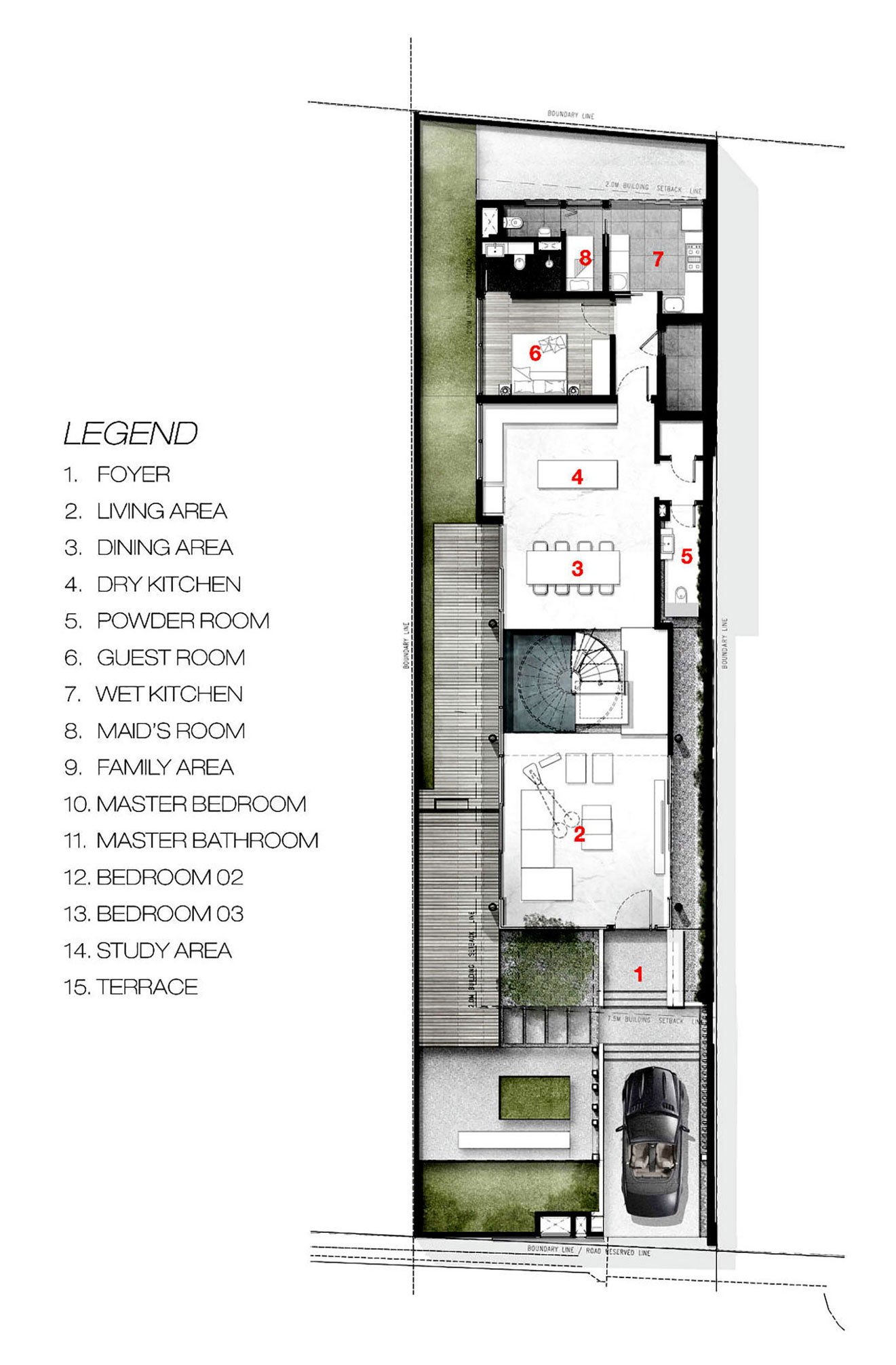 A Stylish Semi-Detached House with White Translucent Box in Singapore by Park + Associates (11)