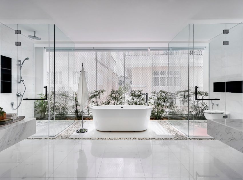 A Stylish Semi-Detached House with White Translucent Box in Singapore by Park + Associates (6)