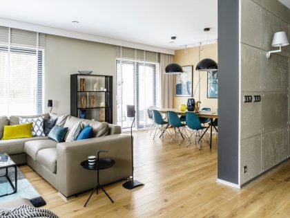 A Stylish and Colorful Modern Home for a Young Couple with Two Boys in Tczew, Poland