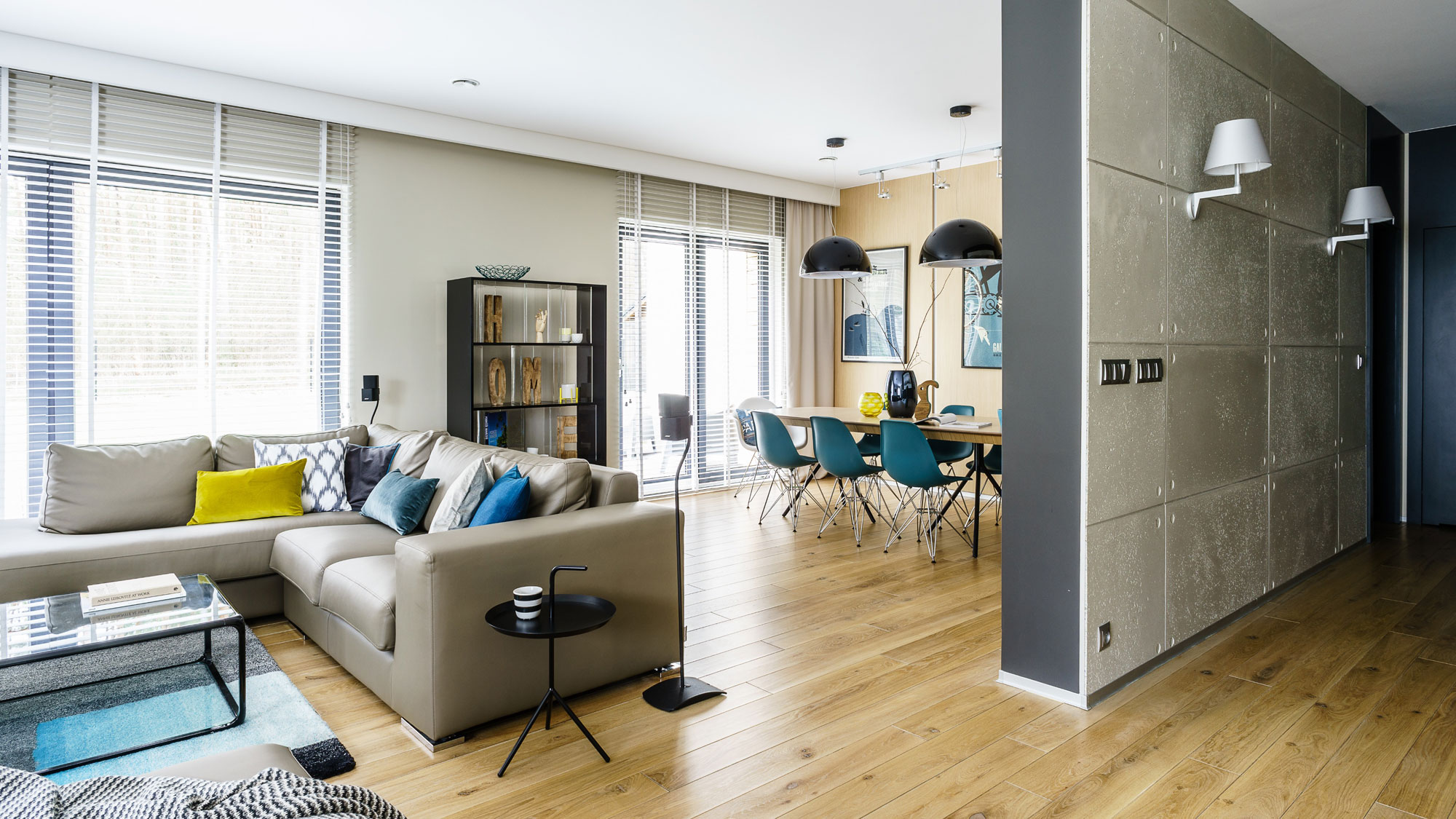 A Stylish and Colorful Modern Home for a Young Couple with Two Boys in Tczew, Poland by Fabryka Wnętrz (1)