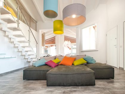 A Stylish and Colorful Modern Penthouse in Pisa, Italy by lorenzo mannini (4)