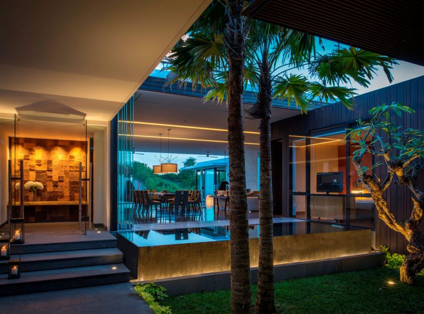 A Stylish and Stunning Contemporary Home with Lap Pool in Bali, Indonesia by Parametr Architecture (16)