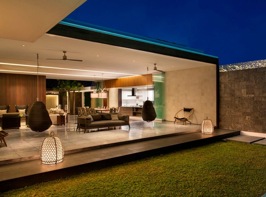 A Stylish and Stunning Contemporary Home with Lap Pool in Bali, Indonesia by Parametr Architecture (17)