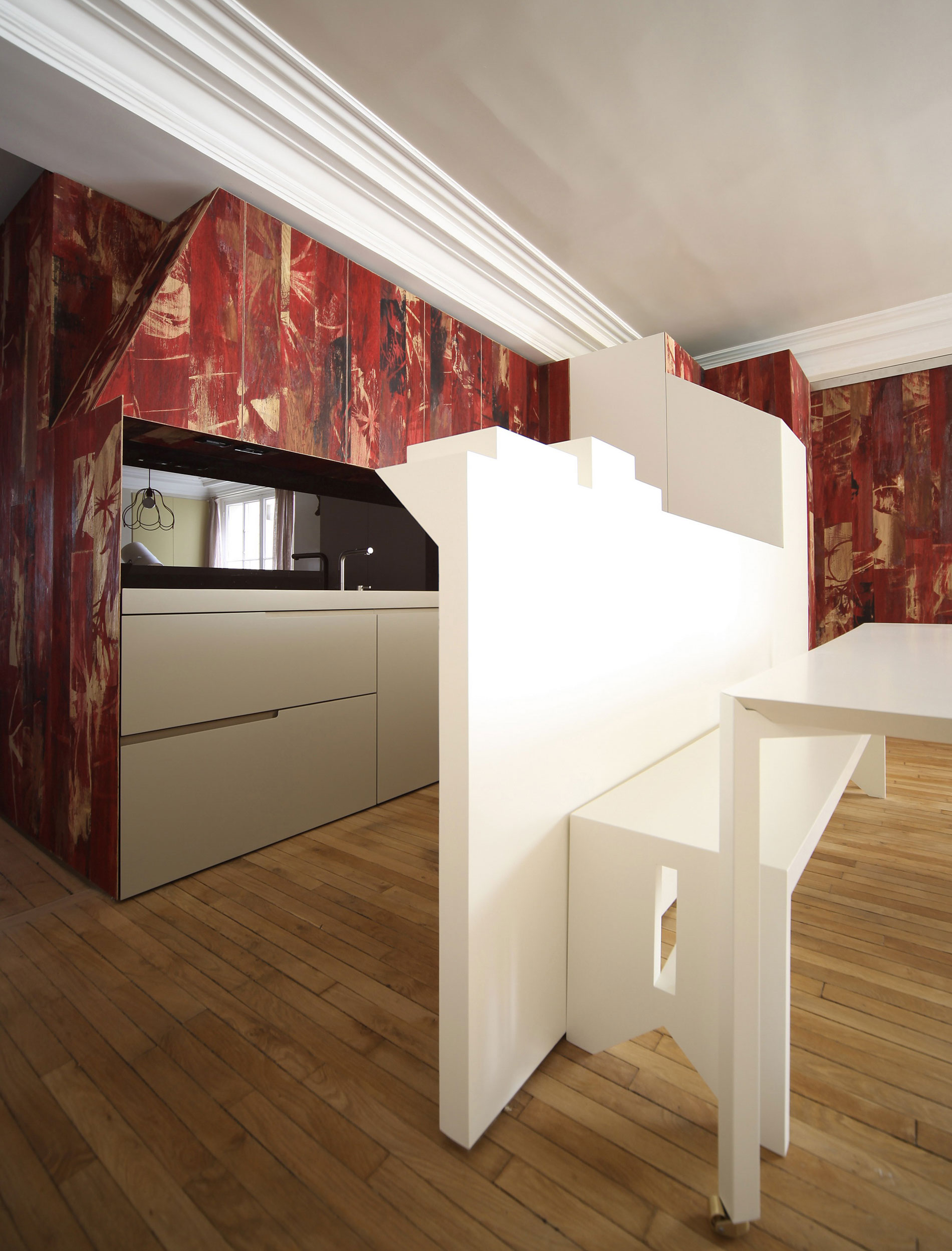 A Stylish and Vibrant Contemporary Apartment in Paris, France by UdA (4)
