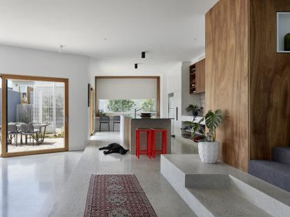 A Sustainable Contemporary Home with Warm Interiors for a Young Family in Melbourne, Australia by Poly Studio (5)