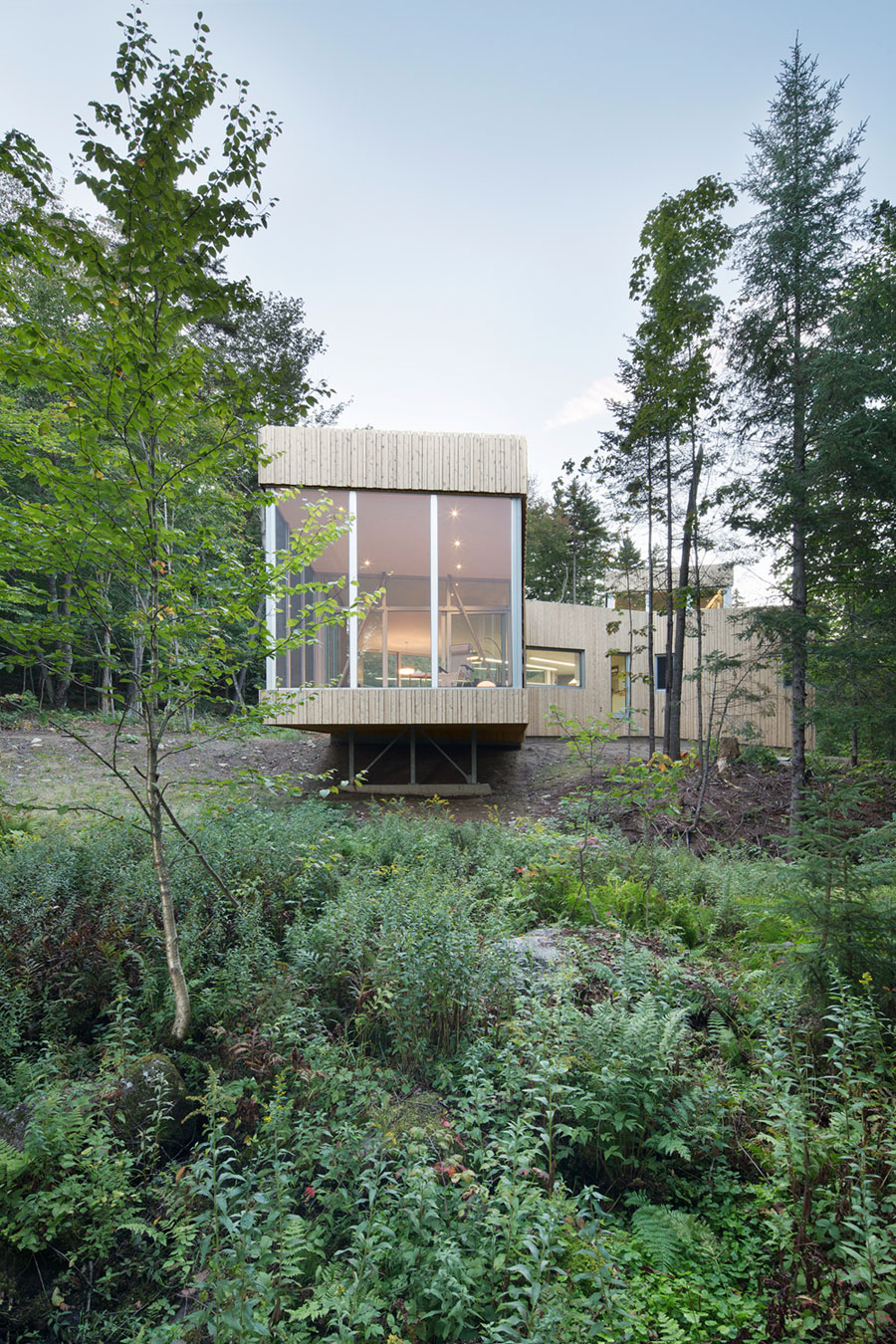 A Sustainable Family Lake House Surrounded by Lush Woods on Lac Grenier by Paul Bernier Architecte (2)