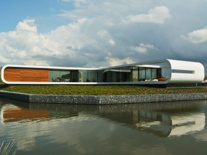 A Unique and Spacious Waterfront Home for a Family in Naaldwijk, The Netherlands by Waterstudio NL (1)