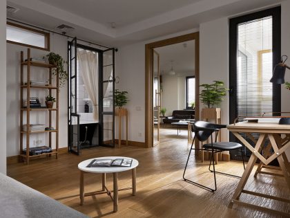 An Airy Monochromatic Apartment with Clean Lines and Simple Furnishings in Kiev by Alena Yudina (30)