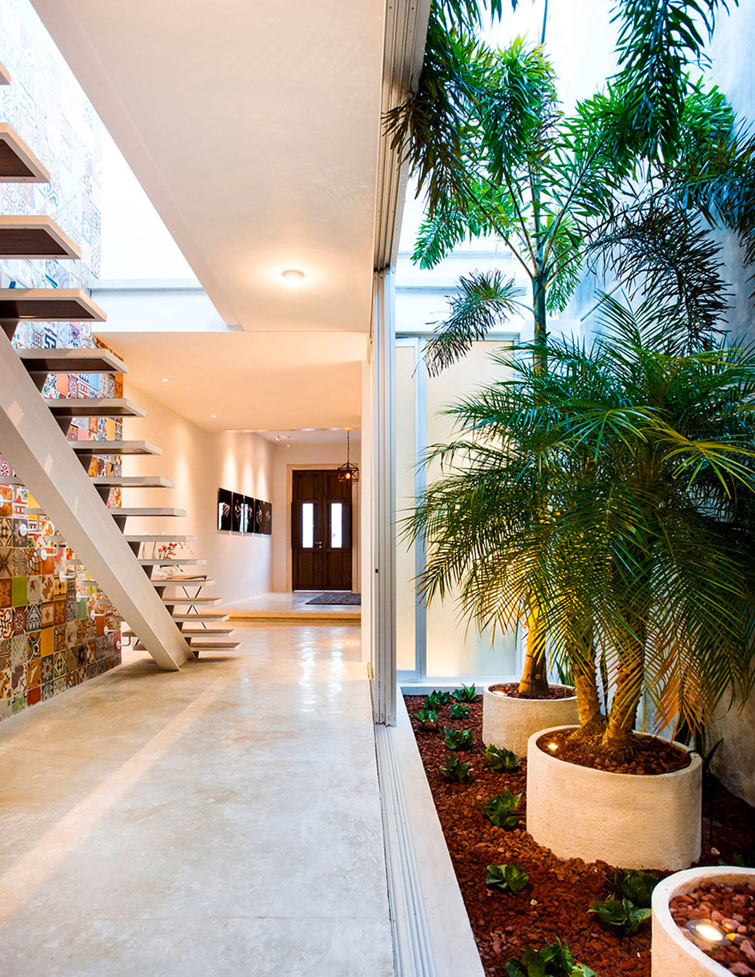 An Eclectic and Colorful Contemporary Home with Wall Tiles in Merida, Mexico by H. Ponce Arquitectos (3)