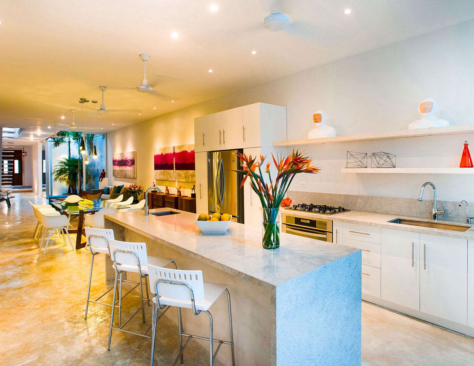 An Eclectic and Colorful Contemporary Home with Wall Tiles in Merida, Mexico by H. Ponce Arquitectos (6)