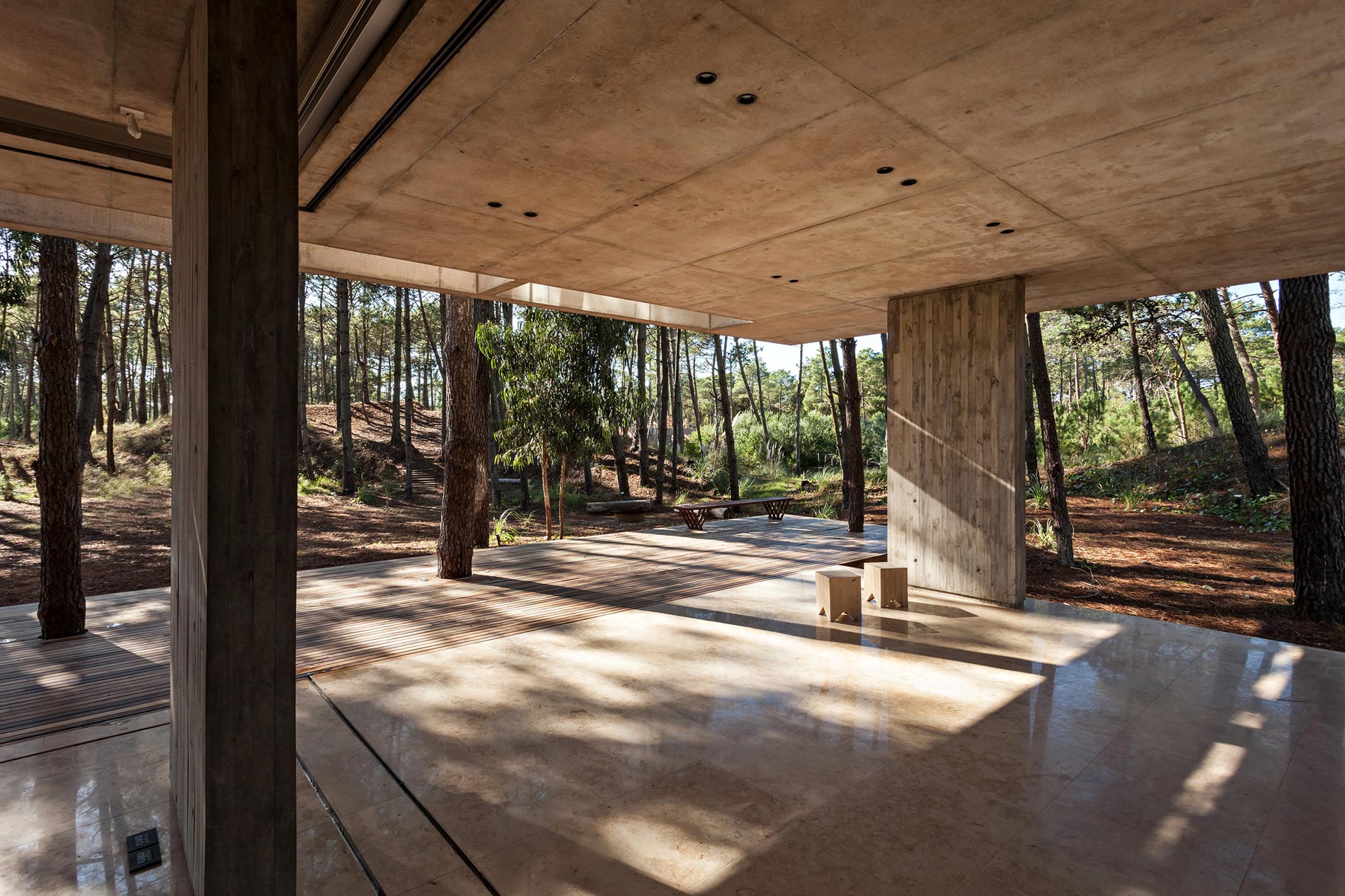 An Elegant Concrete and Glass House in the Forest of Pinamar, Argentina by ATV arquitectos (4)