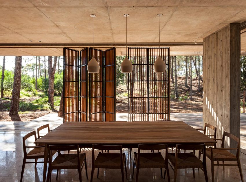 An Elegant Concrete and Glass House in the Forest of Pinamar, Argentina by ATV arquitectos (6)