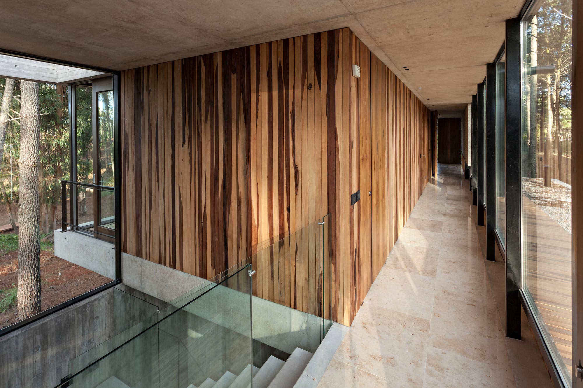An Elegant Concrete and Glass House in the Forest of Pinamar, Argentina by ATV arquitectos (7)