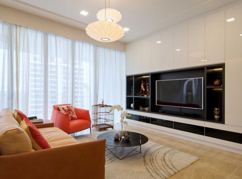 An Elegant Contemporary Apartment with Breathtaking Interior in Singapore by KNQ Associates (1)