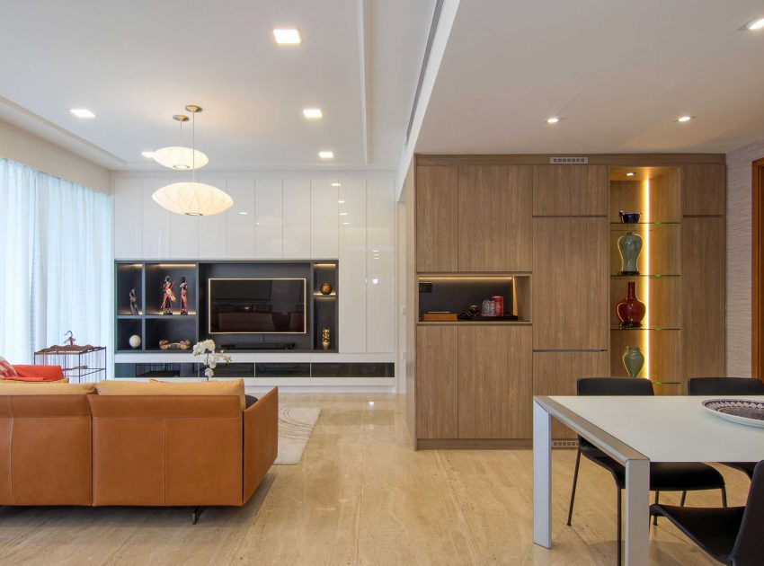 An Elegant Contemporary Apartment with Breathtaking Interior in Singapore by KNQ Associates (5)