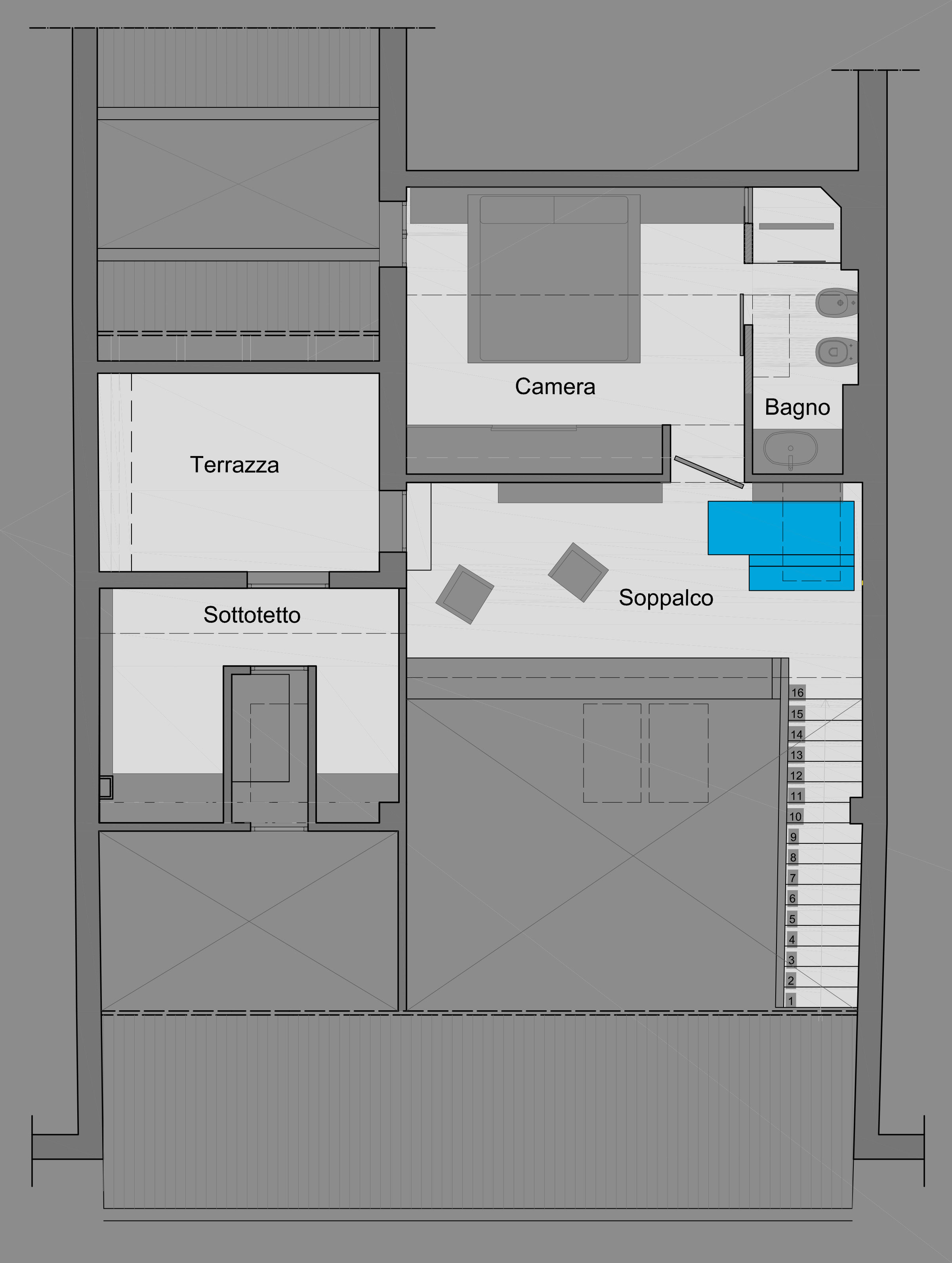 An Elegant Contemporary Attic Apartment with Green and White Interior in Bologna by MAMA (17)