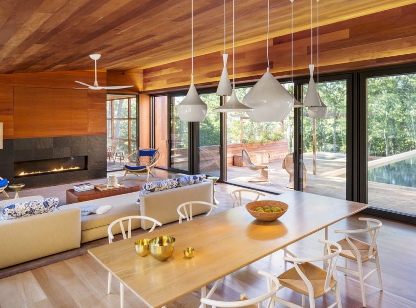 An Elegant Contemporary Home in the Woods for a Young Family of Five in Southampton by Rangr Studio (9)