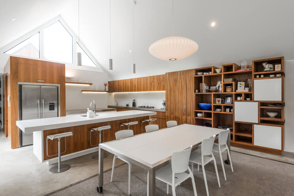 An Elegant Contemporary Home with Cathedral Ceiling and Gable in New Zealand by W2 Limited (3)