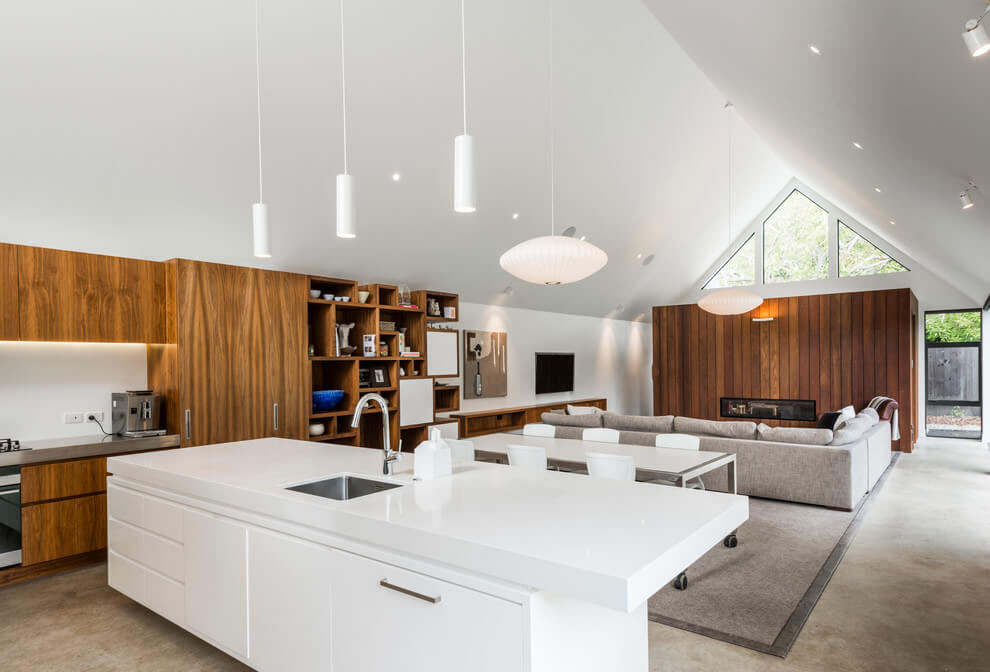 An Elegant Contemporary Home with Cathedral Ceiling and Gable in New Zealand by W2 Limited (5)