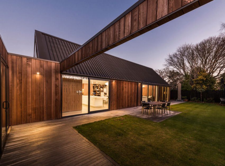 An Elegant Contemporary Home with Cathedral Ceiling and Gable in New Zealand by W2 Limited (9)